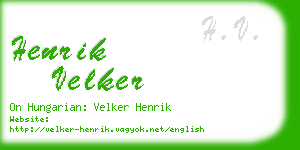 henrik velker business card